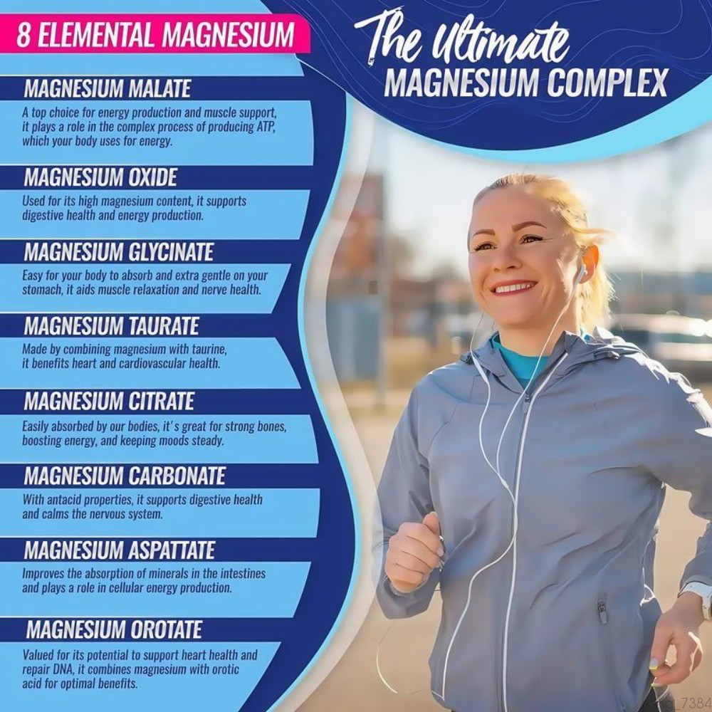 Magnesium complex 1000mg 7 types | Sleep musculoskeletal support 90