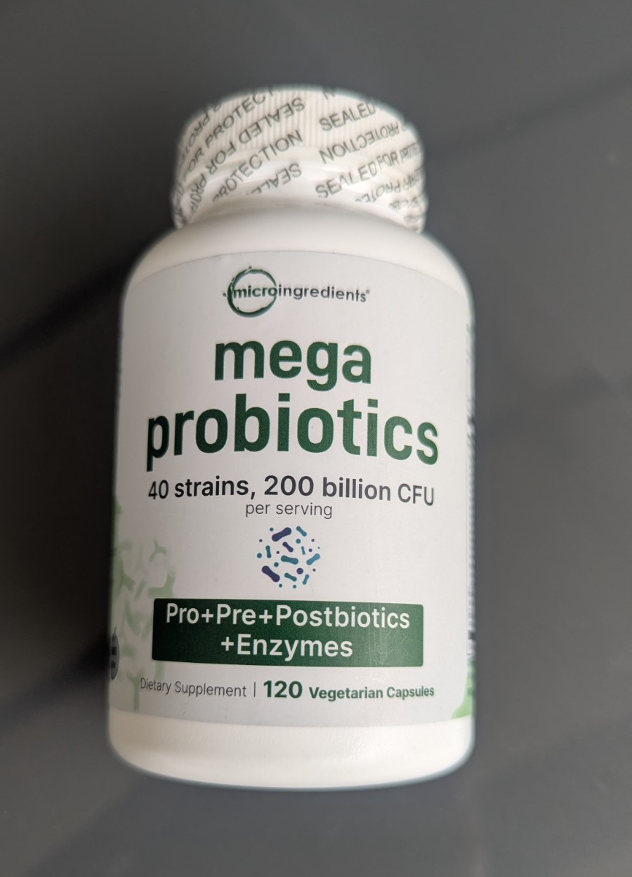 Microingredients Mega Probiotics + Enzymes 120 Veg Caps Exp 09/2027