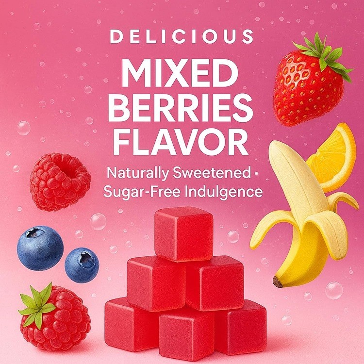 Protein Gummies for OAKA Vegan Protein Gummies Line, Mixed Berries Flavor