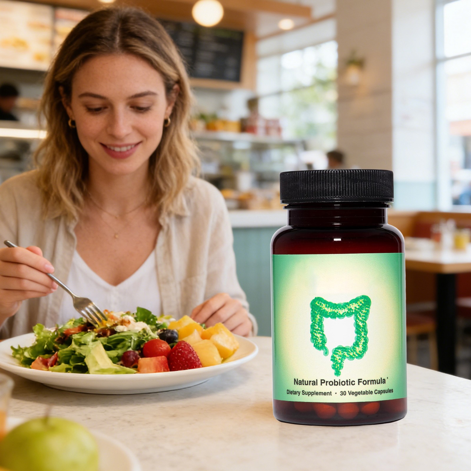 3Biome organic Probiotic Dietary Supplement Non-GMO & Gluten Free, 30 Vegan Caps