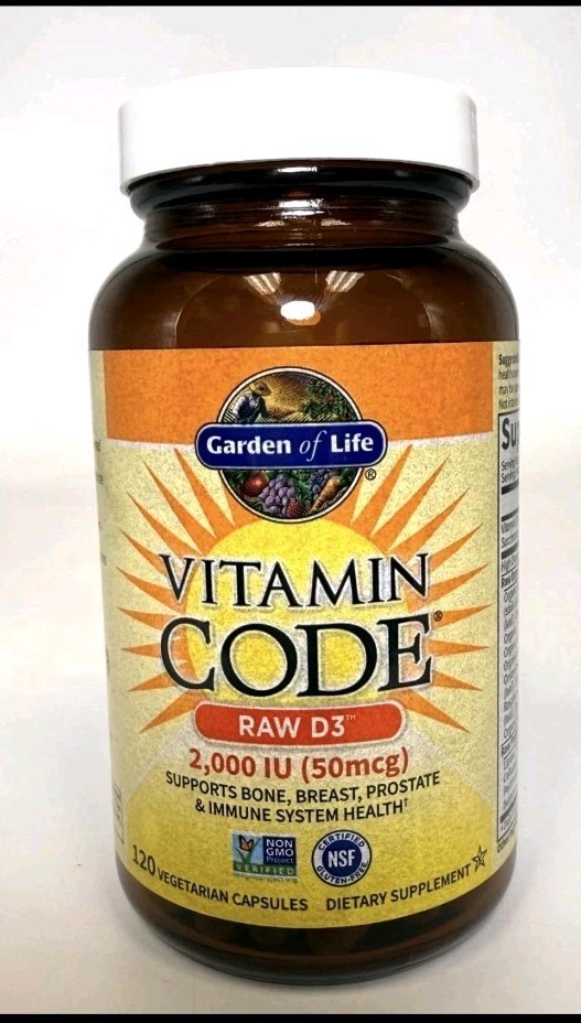 Garden of Life Vitamin Code Raw D3 5000 IU 125mcg 120 Capsules EX6/2026*