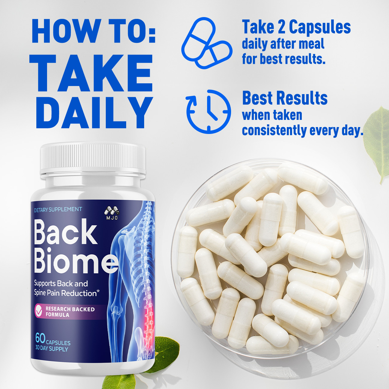 (1 Pack) Back Biome Probiotic Supplement for Back Health BackBiome 60 Capsules