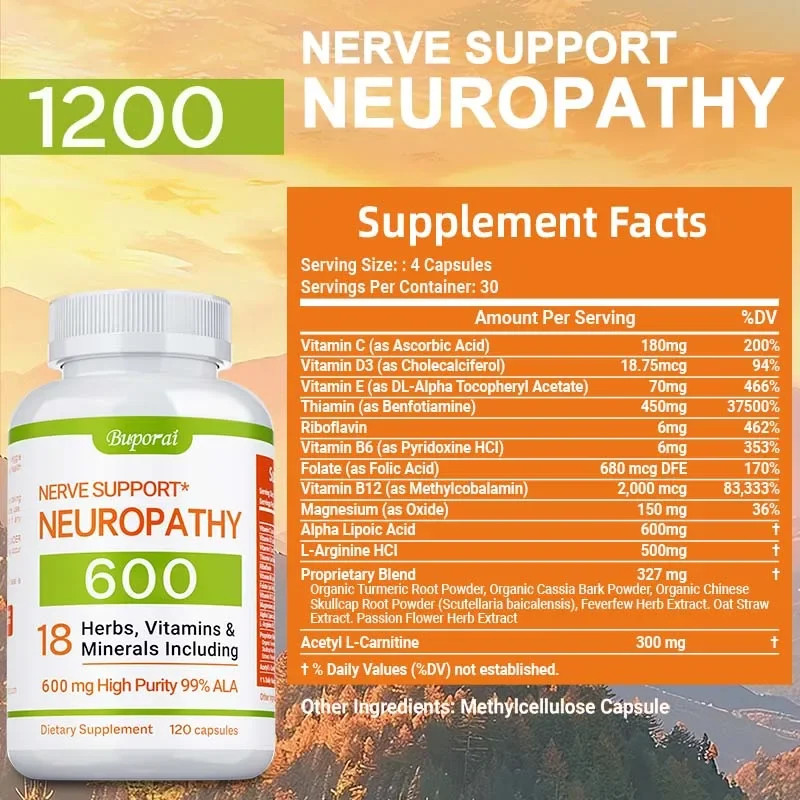 Neuropathy 240pcs – Reduces Stress, Promotes Nerve and Brain Function Health