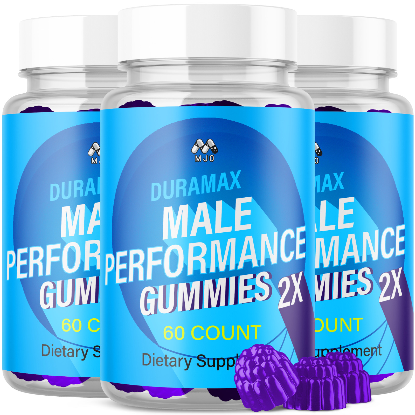 (3 Pack) Duramax Male Gummys Advanced Male Support Supplement 180 Gummies