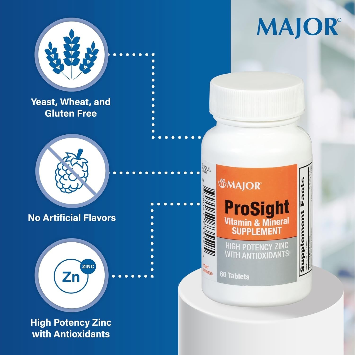 Major Prosight Vitamin and Mineral Supplement 5,000 IU – 60 mg , 60 Tablet