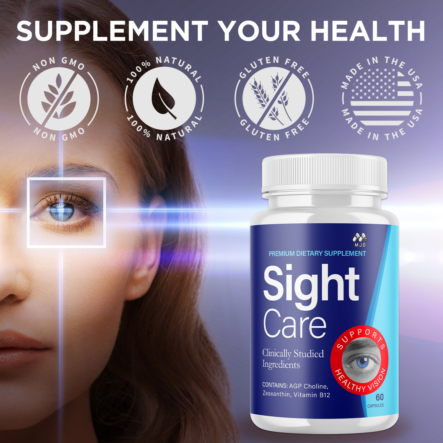 (5 Pack) Sight Care Pills Advanced Eye Vision Support Formula SightCare 300 Caps