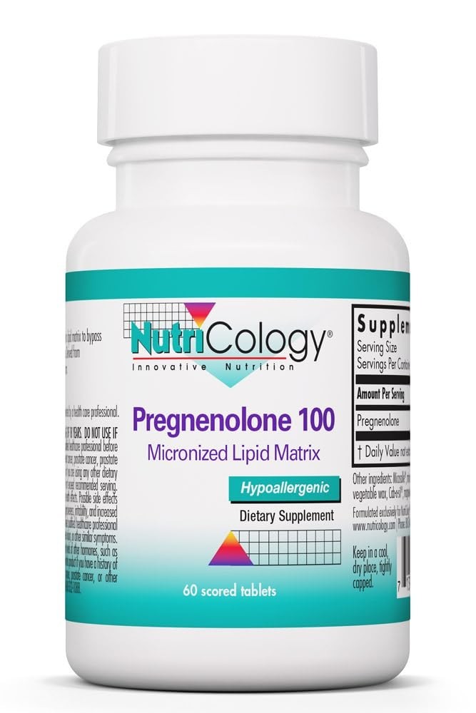 Micronized Pregnenolone 100mg – Hormone Support for Stress & Well-Being – 60 Tab