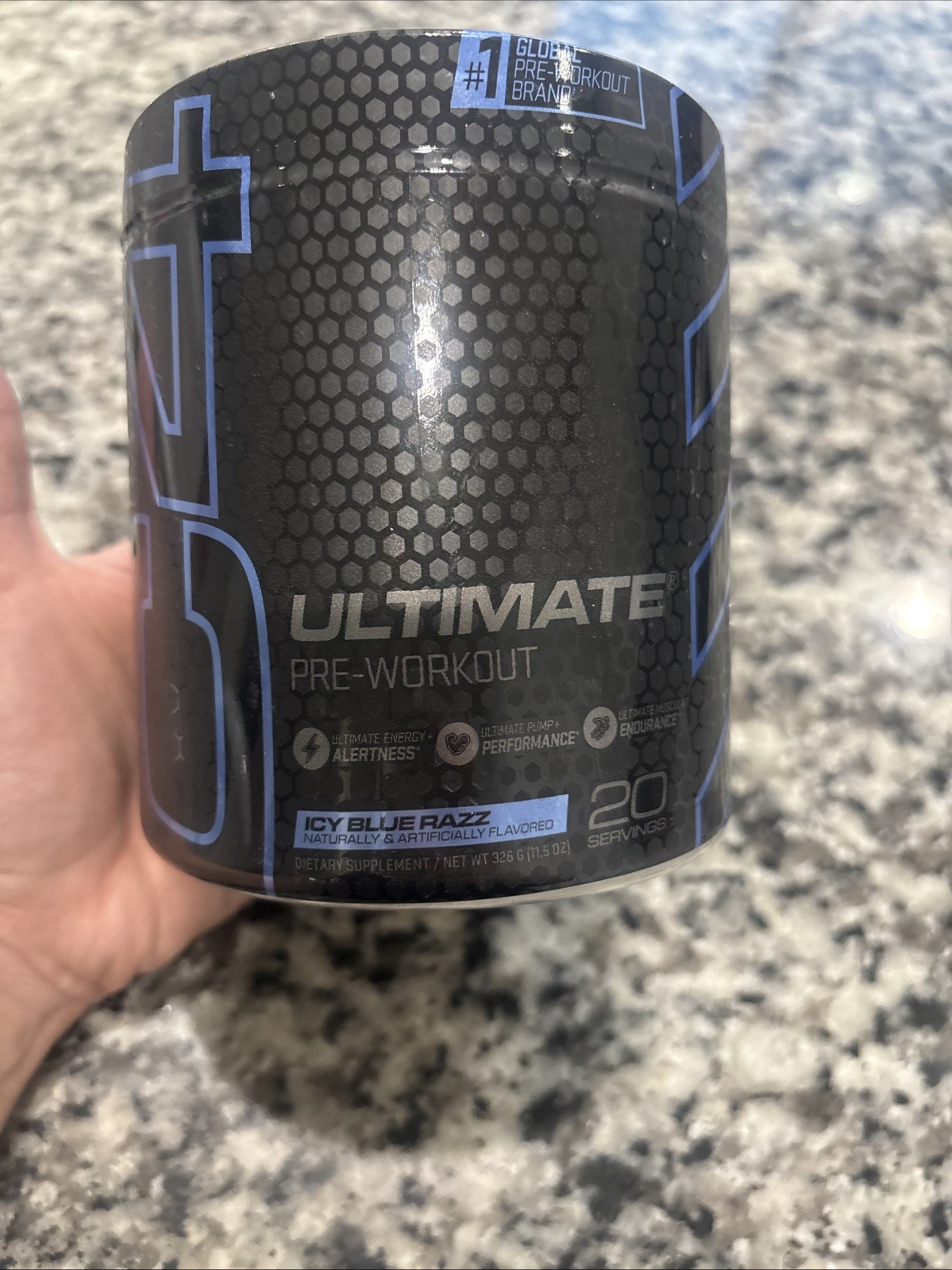 C4 (2 Bottles) Icy Blue Razz Pre Workout Powder 20 Servings Total Of 40 Exp 6/26