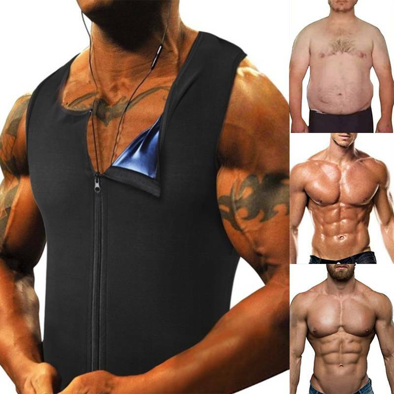 Men’s Waist Trainer Sauna Vest for Weight Loss Sweat Fat Burner Compression Tops