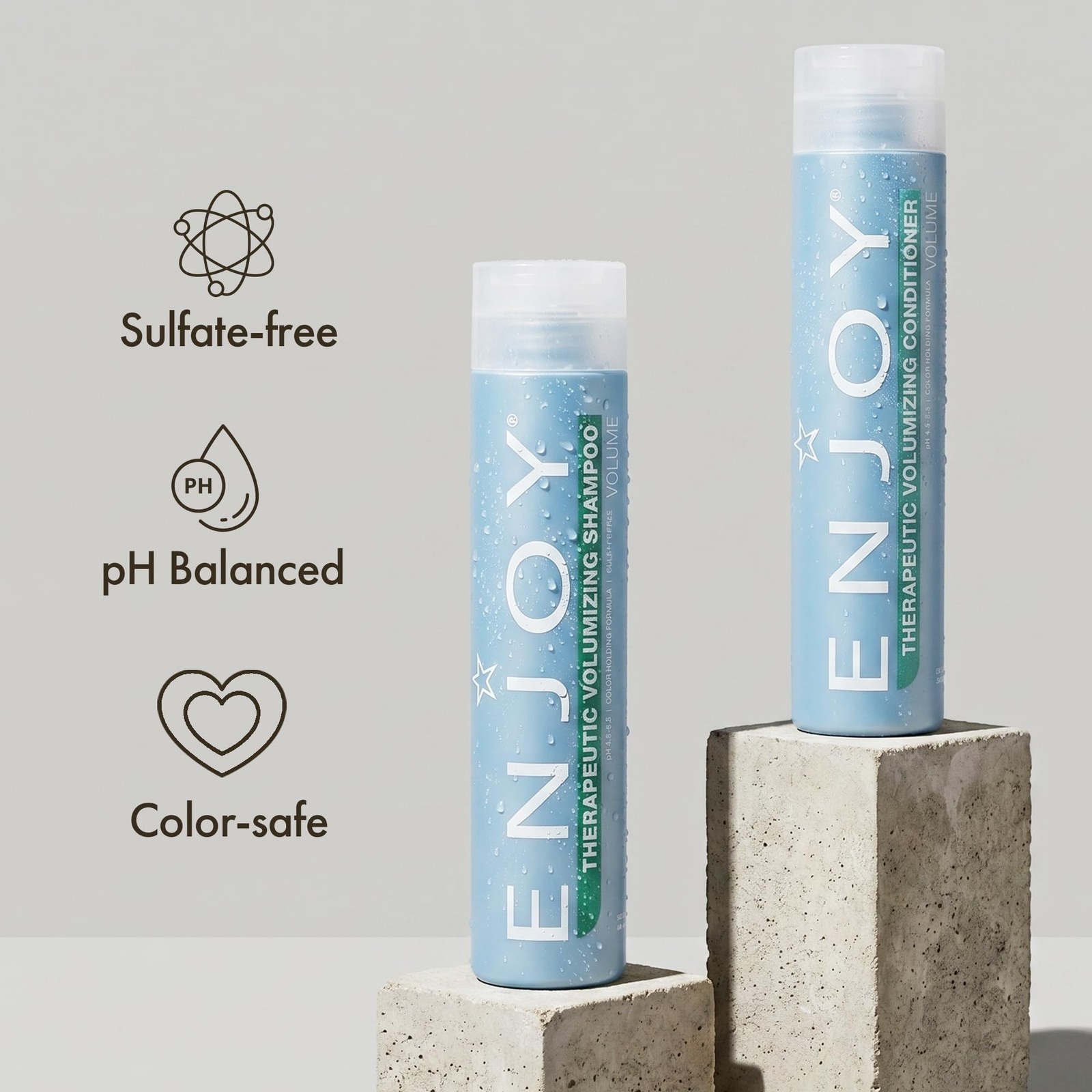 Enjoy Therapeutic Volumizing Shampoo, Scalp Stimulating and Thickening Cleans…