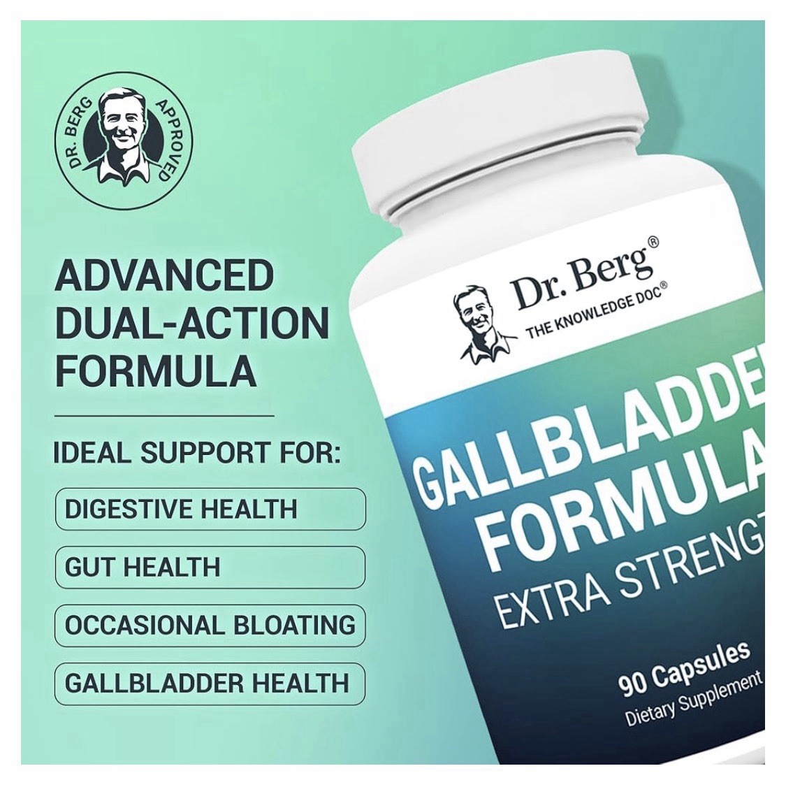 Dr. Berg Gallbladder Formula Ox Bile Digestive Enzymes 90 Veg Caps