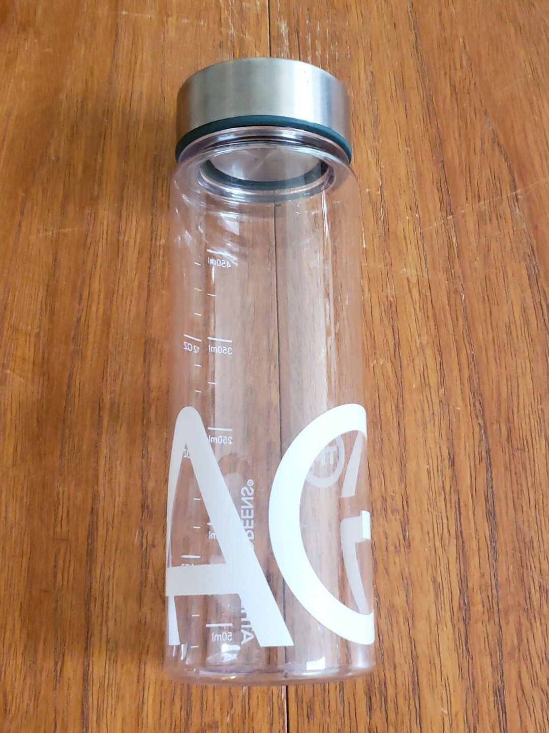 Athletic Greens clear Bottle w/ screw top Stainless Steel lid – Tritan BPA free