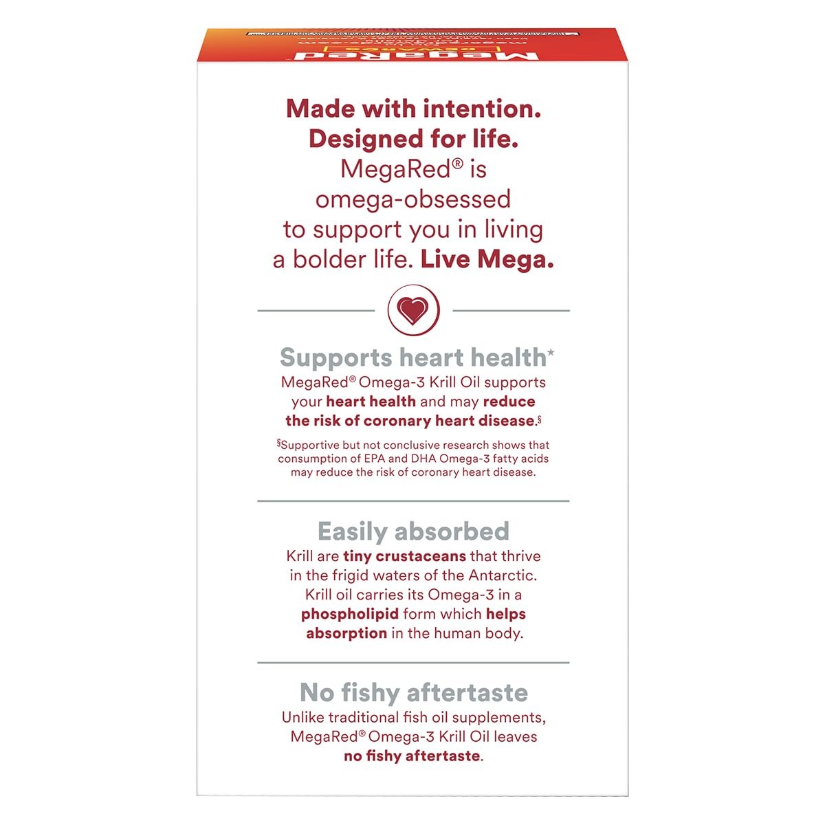 MegaRed Ultra Strength 1000mg Omega-3 Krill Oil 60 Count (Pack of 3)