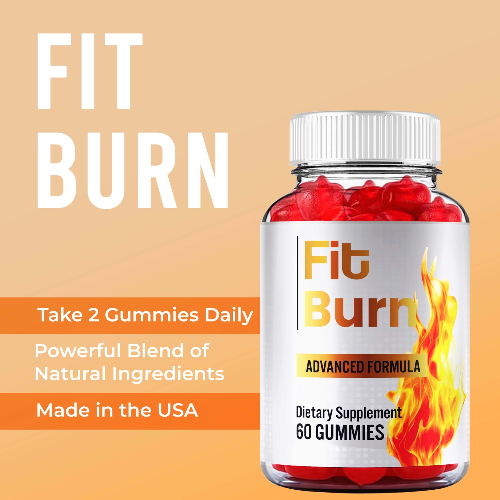 (6 Pack) Fit Burn Gummies – Advanced FitBurn Formula for Weight Loss Support