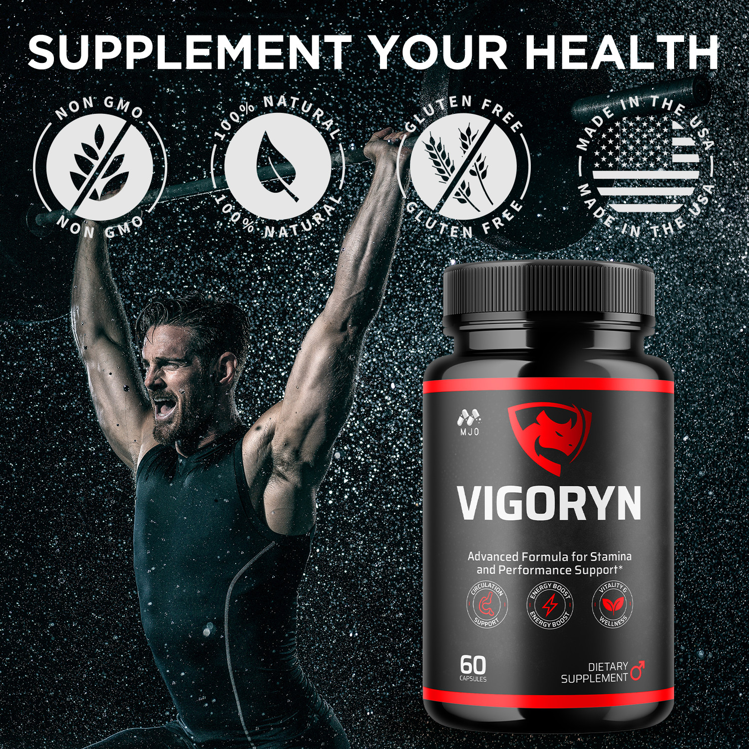 (3 Pack) Vigoryn Advanced Male Health Support Supplement Vigo Ryn 180 Capsules