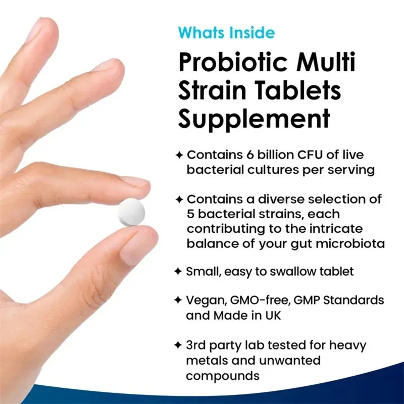 Multi-strain Probiotics 120pcs, Supports Digestive and Gut Health, Metabolism