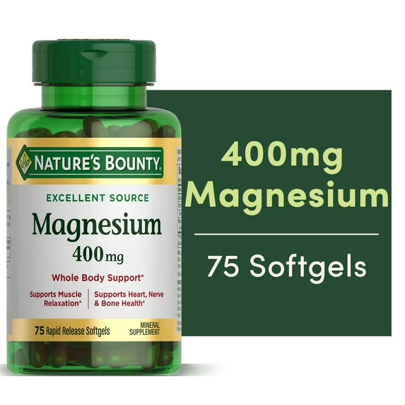 Nature’s Bounty Magnesium 400 Mg 75 Ct Rapid Release Softgel