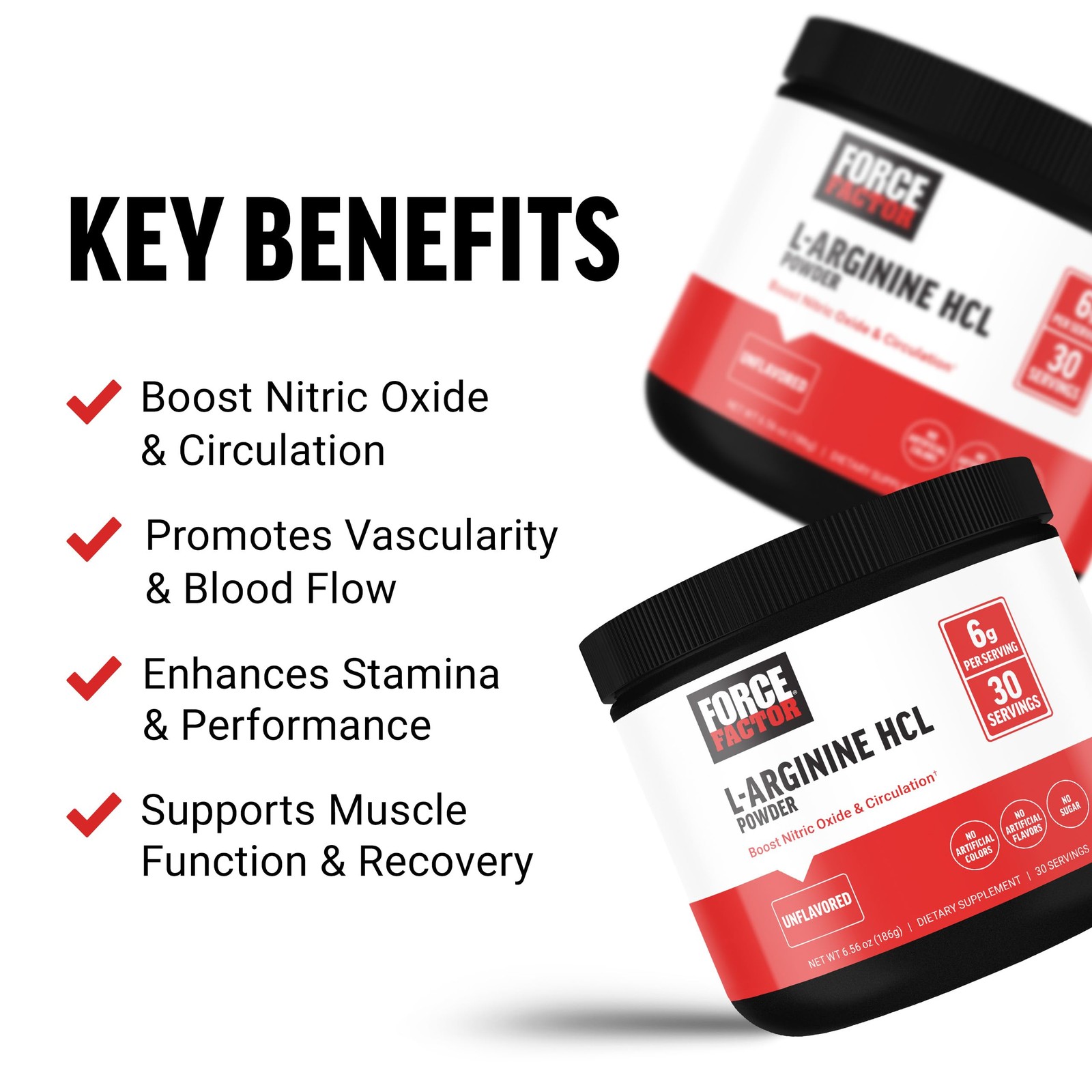 Force Factor L Arginine HCL, L-Arginine 6.35 Ounce (Pack of 1), L-arginine