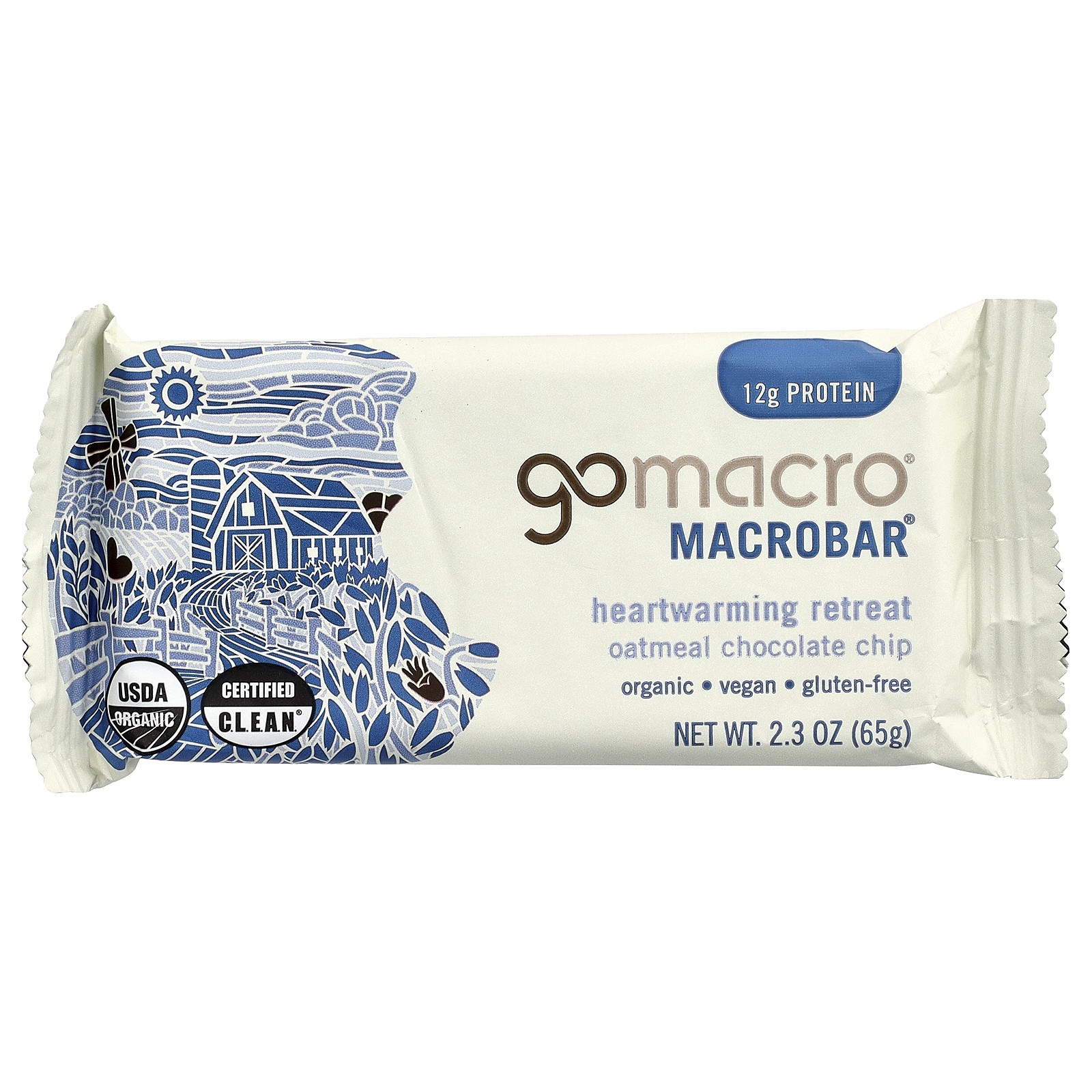 MacroBar®, Heartwarming Retreat, Oatmeal Chocolate Chip, 4 Bars, 2.3 oz (65 g)
