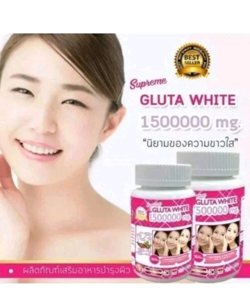 6X Supreme Gluta White 150000mg. Glutathione Skin Whitening 30 Softgel 6pieces