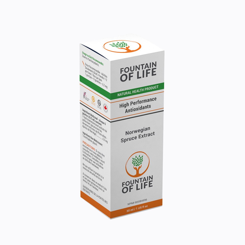 Fountain of Life Norwegian Spruce Liquid Extract 1 oz/30 ml Exp 12/2027 Canada