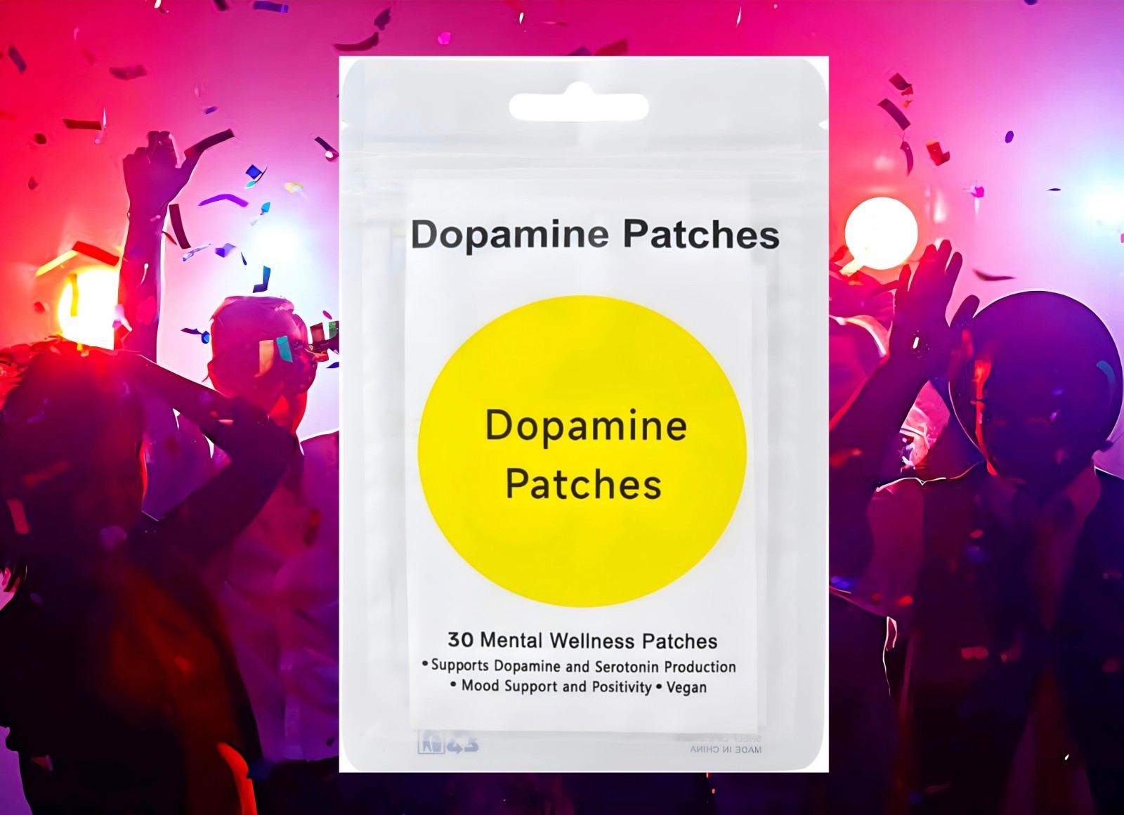 30-PCS Patches Dopamine Mood Support and Positivity Mental Wellness