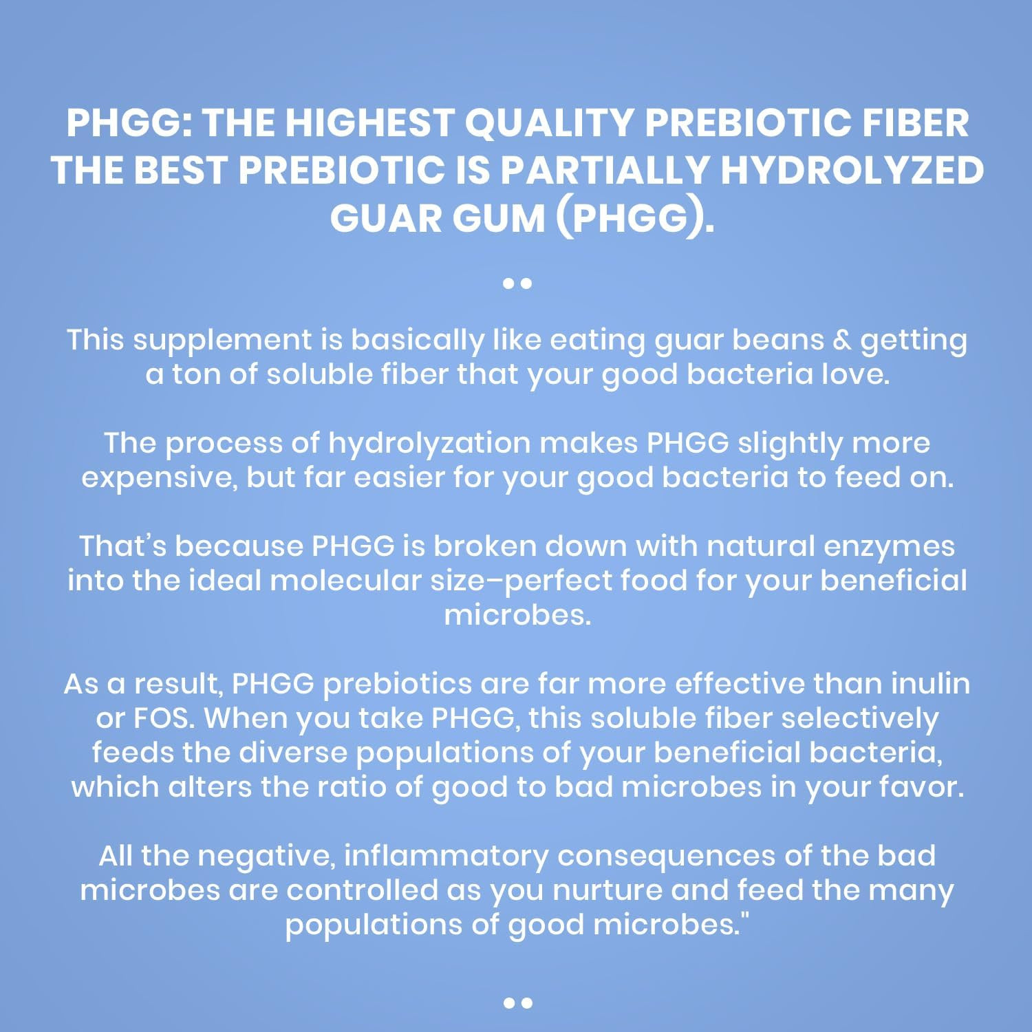 Prebiotic PHGG Partially Hydrolyzed Guar Gum 210G Powder – 100% Natural Gluten F