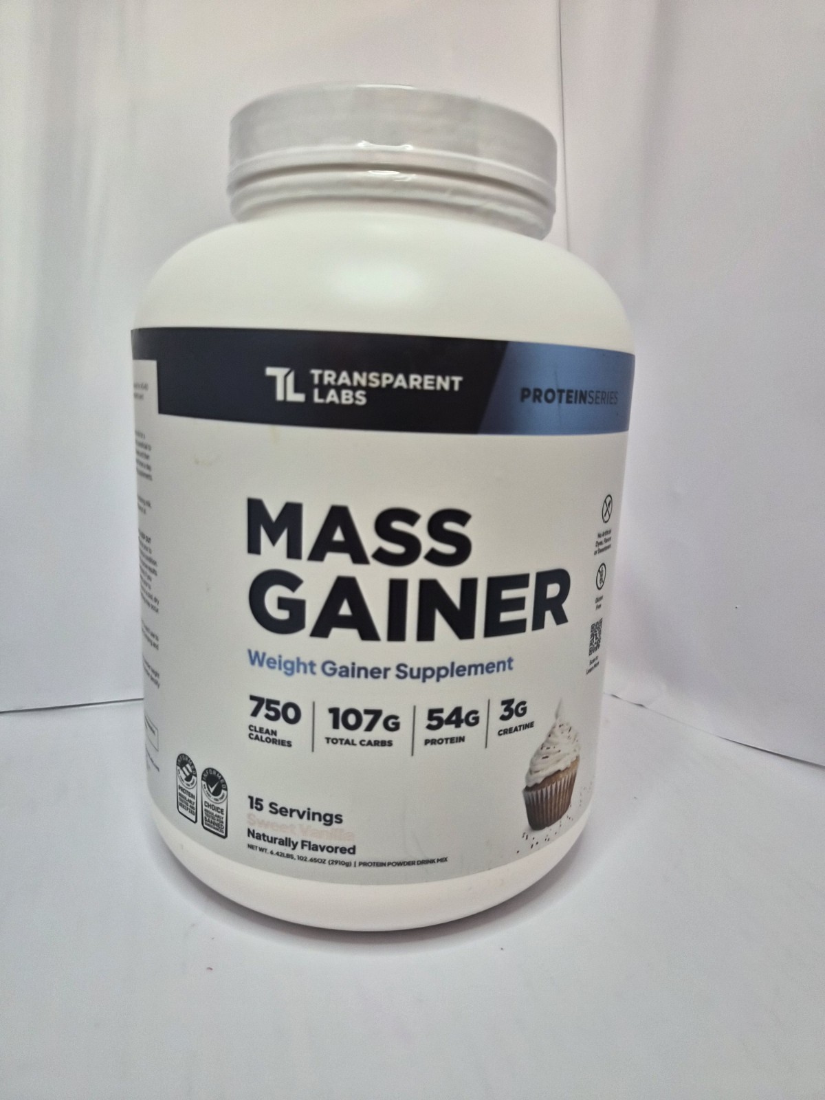 Transparent Labs Mass Gainer Sweet Vanilla Protein Powder 15 Servings