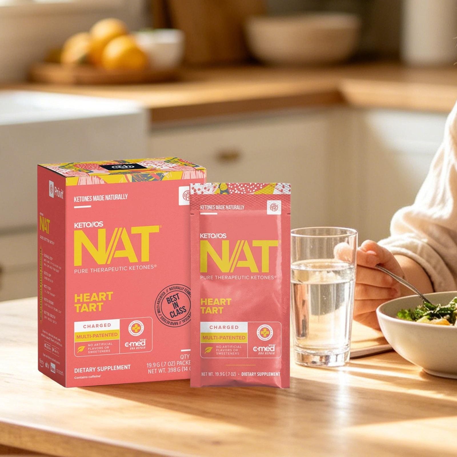 PRUVIT Keto OS NAT Heart Tart Charged Keto Supplement 20 Pack