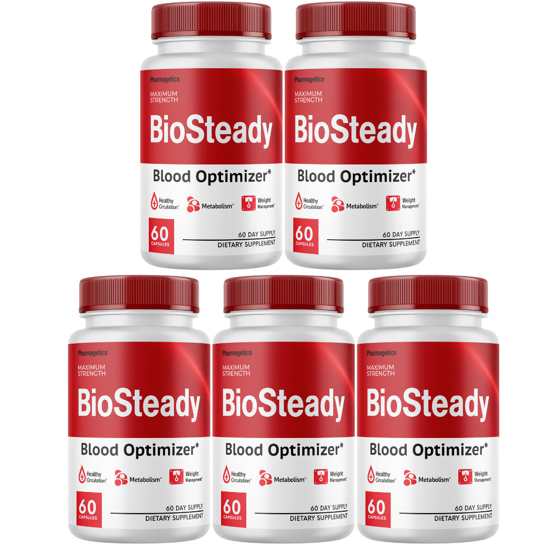 BioSteady Blood Optimizer Metabolism Support Supplement w/ Cinnamon- 5 Bottles