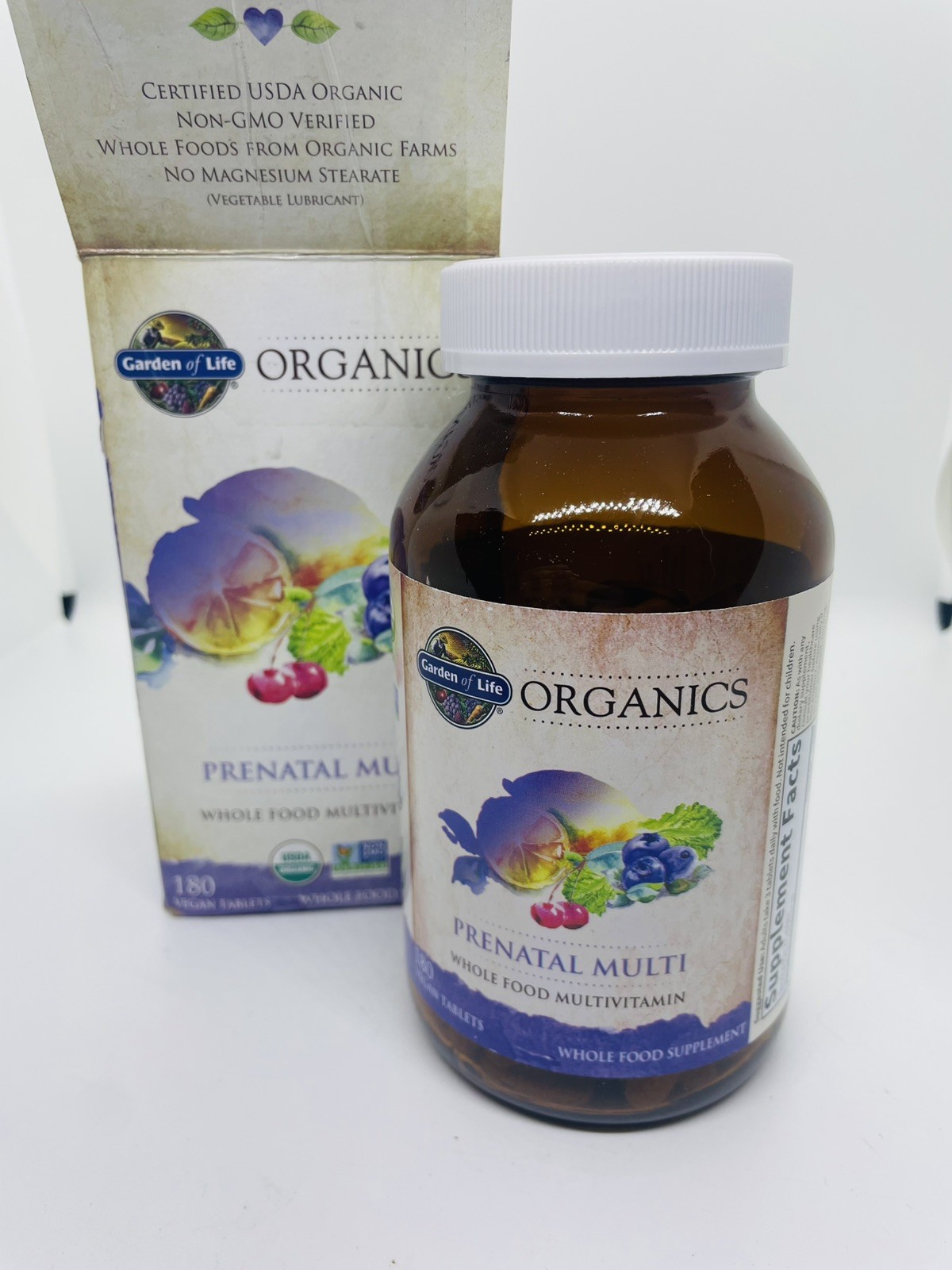 Garden of Life Organic Prenatal Multivitamin Supplement, 180 Tablets 02/2028