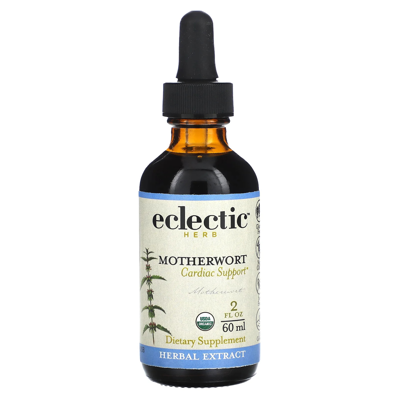 2 X Eclectic Herb, Motherwort Extract, Cardiac Support, 500 mg, 2 fl oz (60 ml)