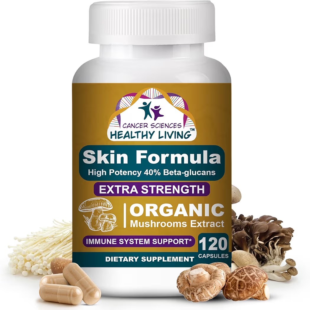 Sciences Healthy Living Skin Formula Organic Mushroom 120 Caps