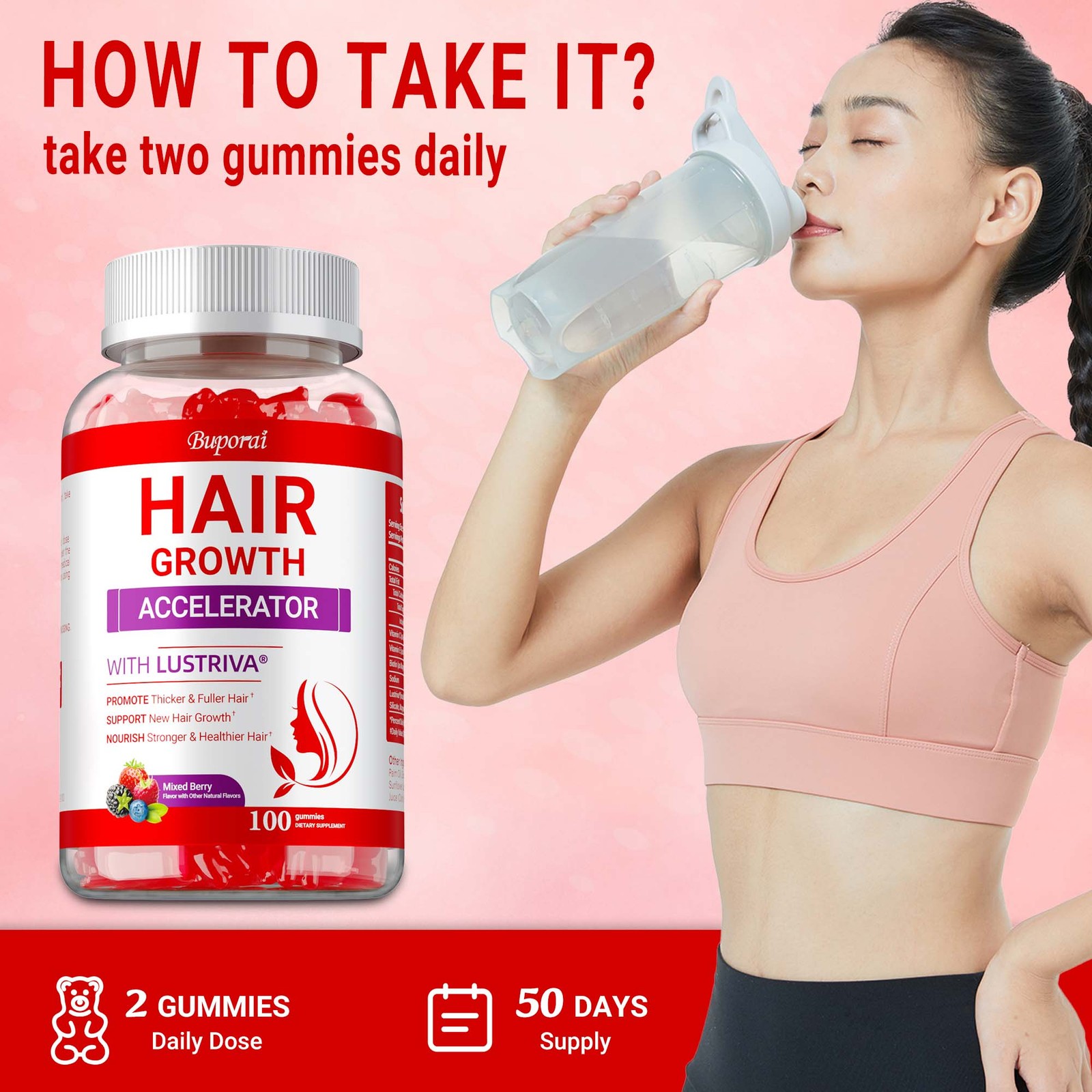 Hair Growth 100pcs – Promotes Hair, Skin and Nails Health, Thickness and Growth
