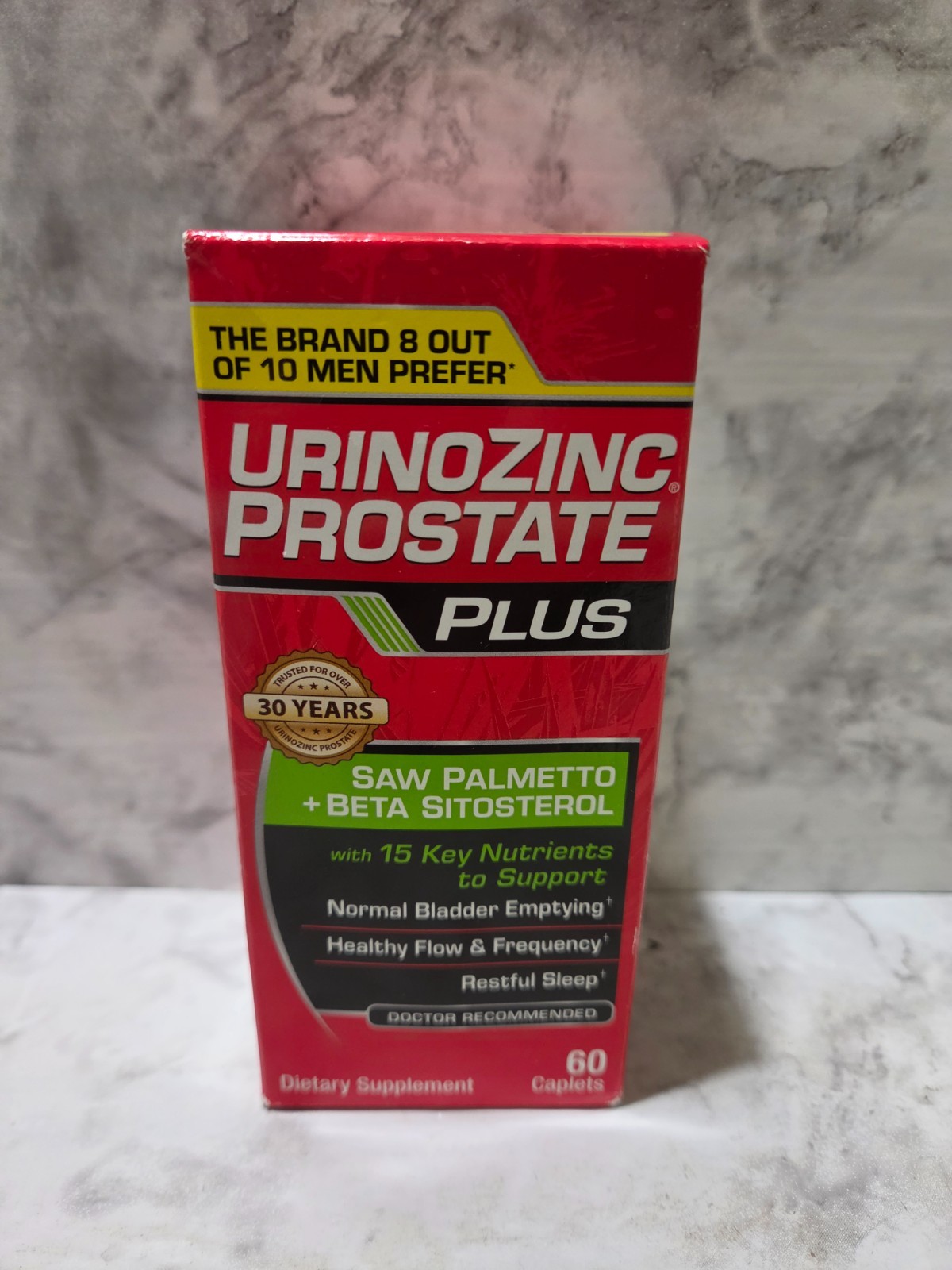 Urinozinc Prostate Plus Saw Palmetto + Beta Sitosterol 60 Caplets 11/2027