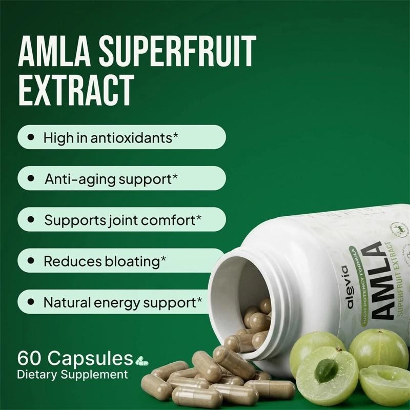 Organic Amla Capsules 1000mg – Indian Gooseberry Amla Fruit Supplement – Orga…