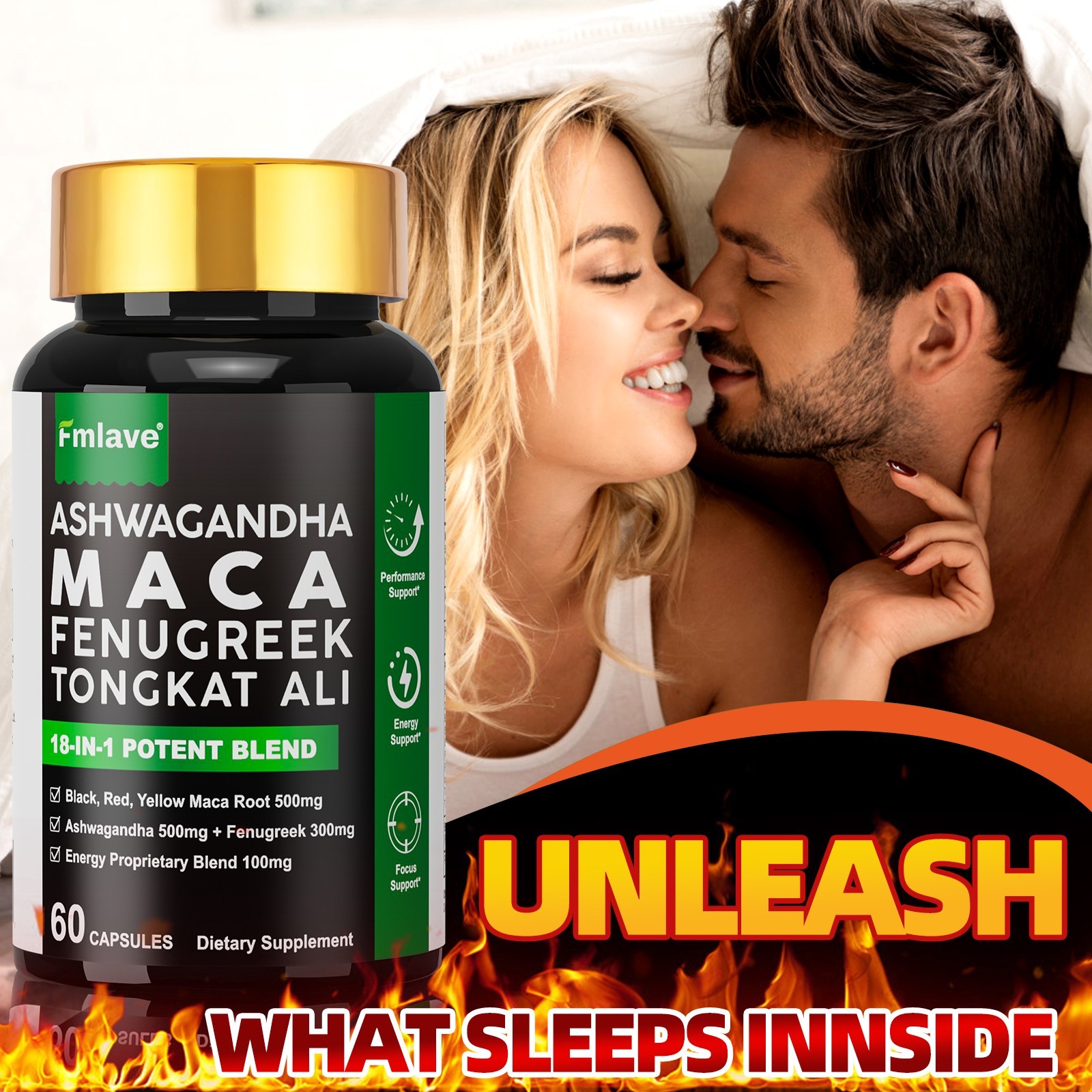 2 Pack Maca Root Capsules -Maca Root Ashwagandha Fenugreek Ginseng L-Arginine US