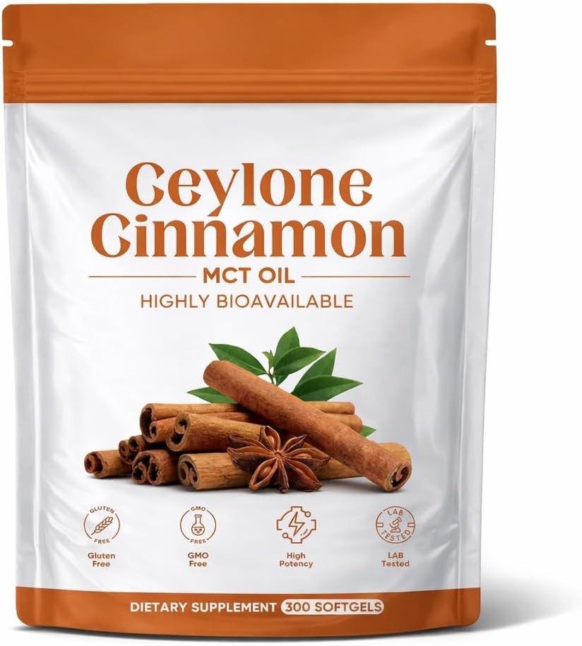 Minnah Noralife Ceylon Cinnamon Capsules with MCT Oil, Highly Bioavailable He…