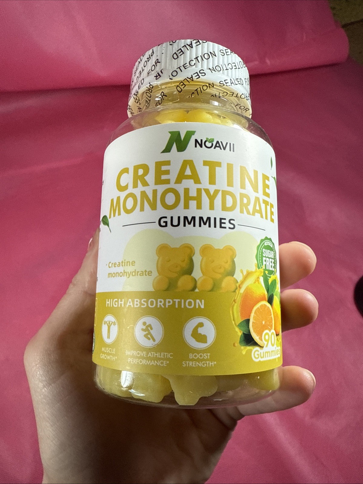 Noavii Creatine Monohydrate Gummies 5000mg 90 Total Gummies FREE SHIPPING U4