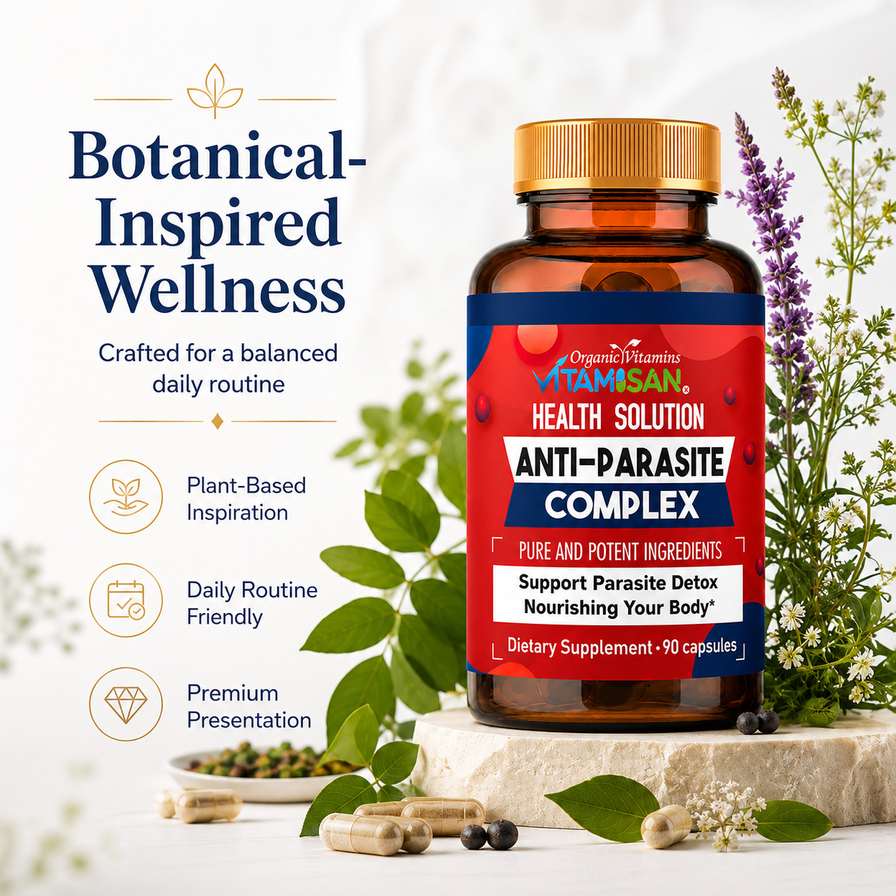 PARASITE DETOX BODY CLEANSE Complex Anti- PARASITE Support Detox90 Candida Detox
