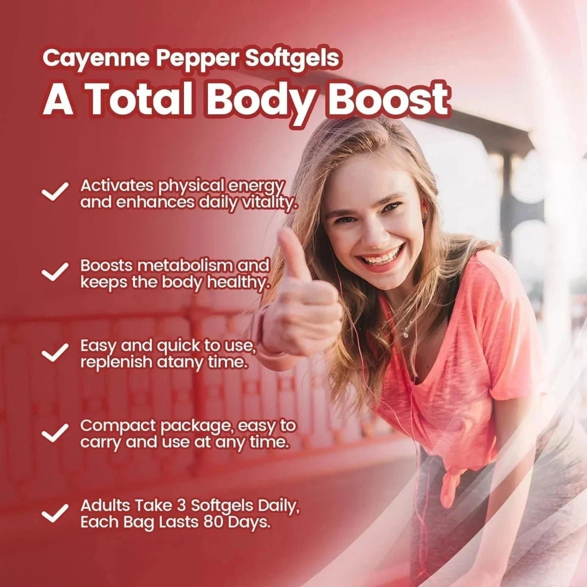 VivoNu Cayenne Pepper Softgels Supplement – 240 Capsules NEW