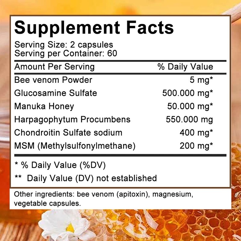 NATURAL BEE Venom Extract anti-inflamatory Extracts Arthritis support Abee thera