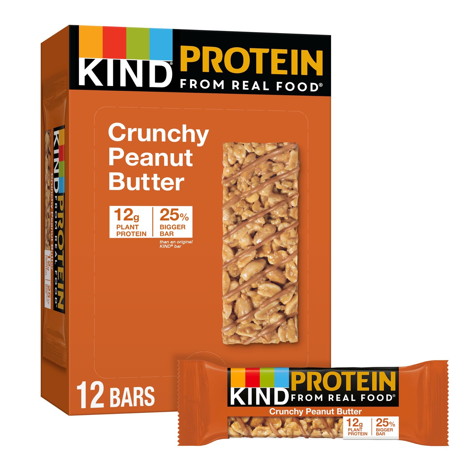 Protein Bars, Crunchy Peanut Butter, Gluten Free, Healthy Snacks, 12g Protein…