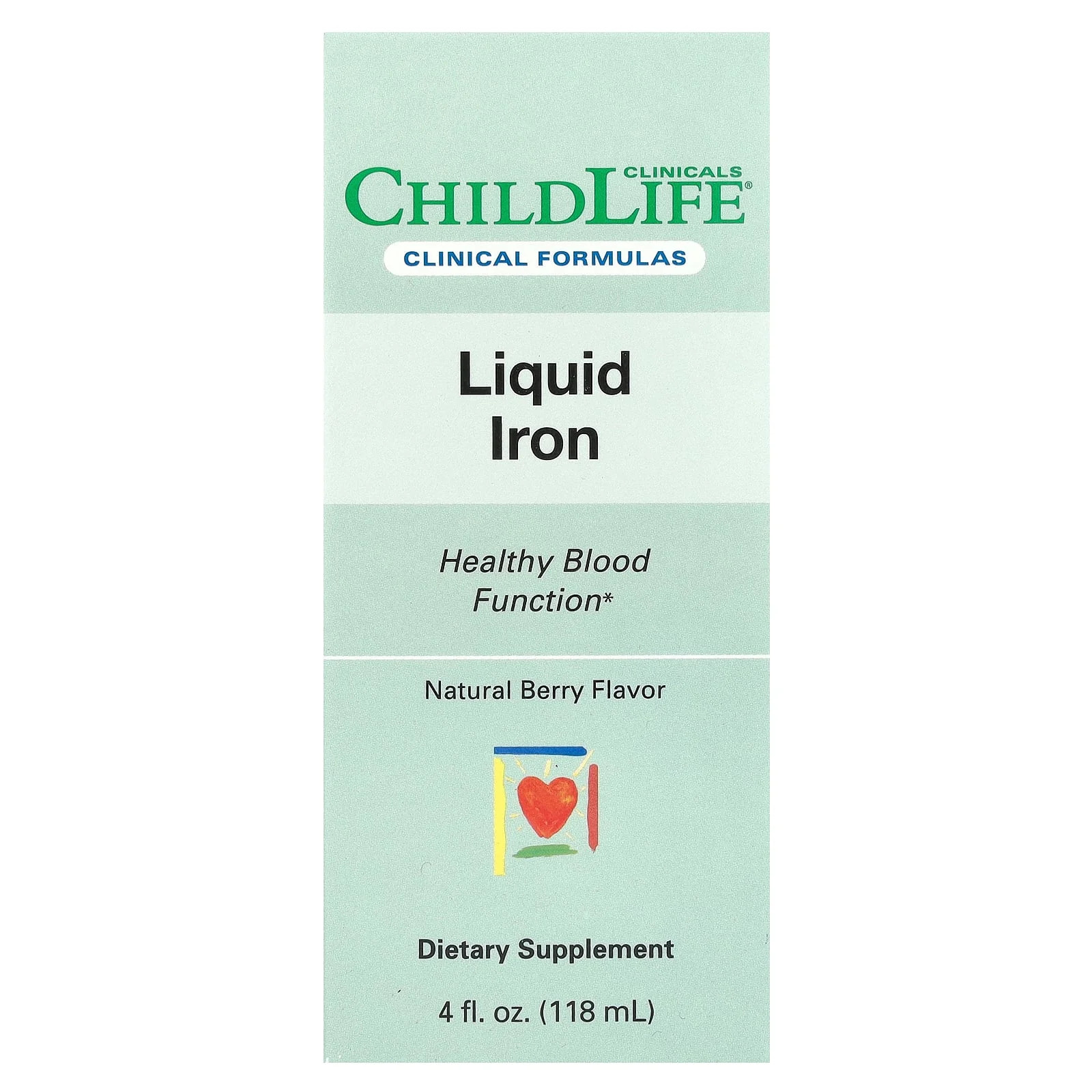 2 X ChildLife Clinicals, Liquid Iron, Natural Berry, 4 fl oz (118 ml)