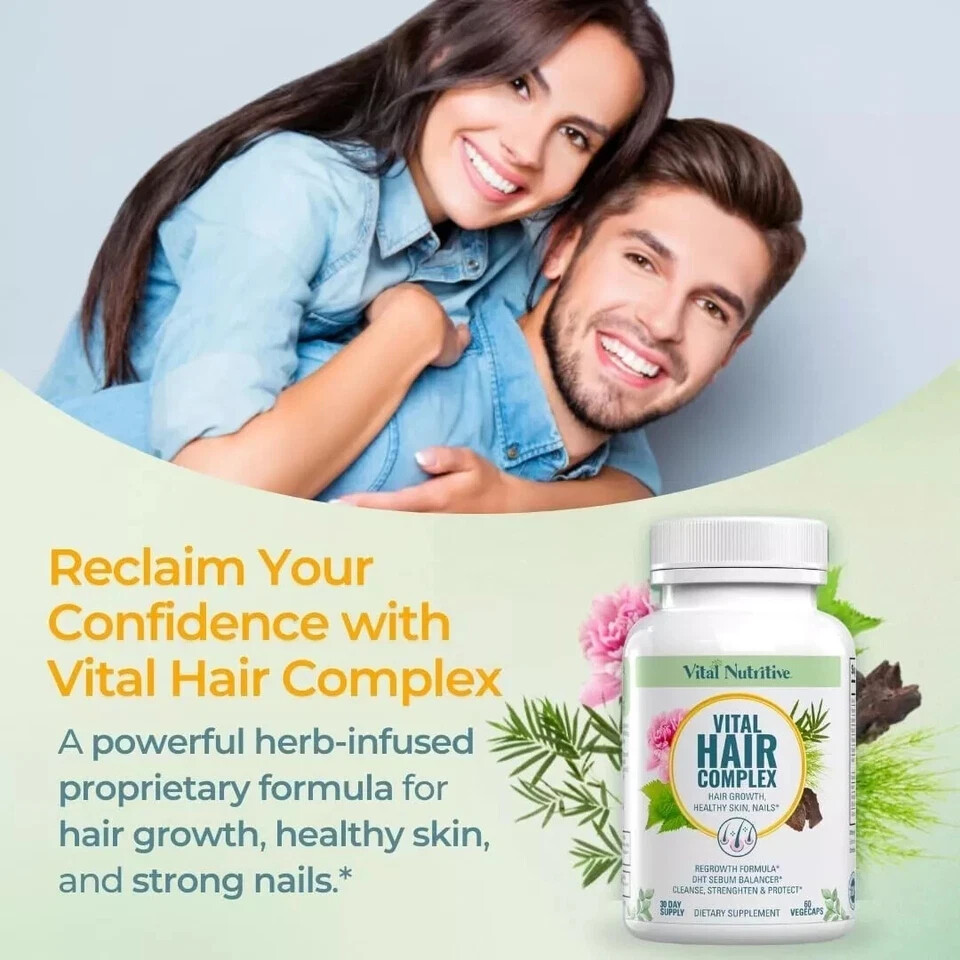 Vital Hair Complex – Biotin & B Vitamin Hair Supplement for Women & Men – Health
