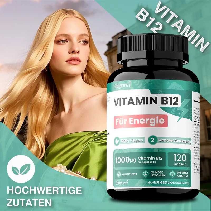 Vitamin B12 120pcs, Reduce Fatigue, Improve Memory, Promotes Cellular Energy