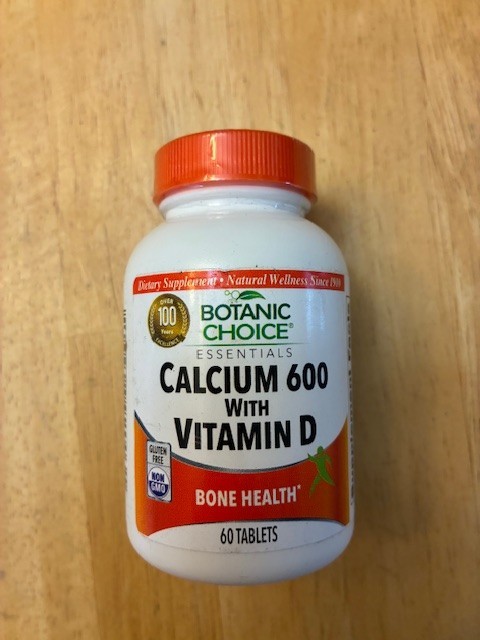 Botanic Choice Calcium 600 w/ Vitamin D 60 Tablets Bone Support Supplement