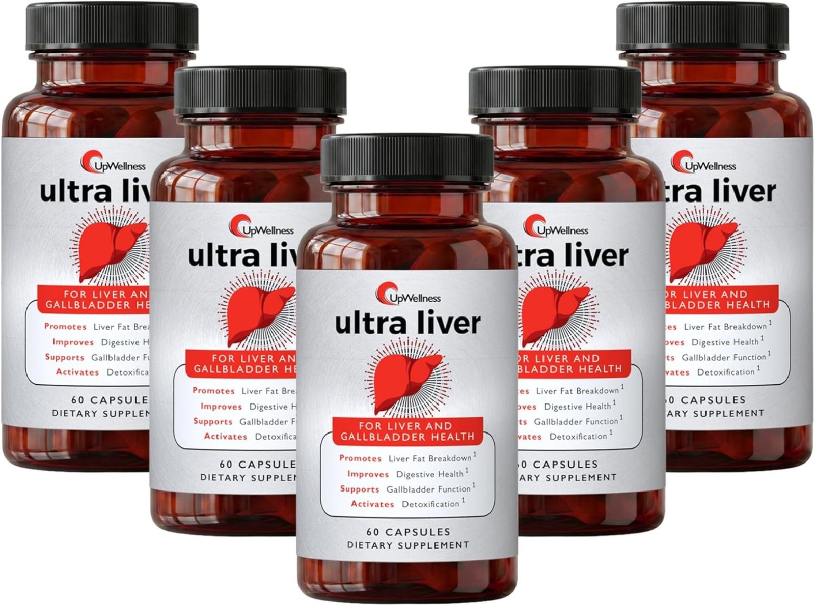 UpWellness Ultra Liver Supplement Liver Support Gallbladder Support 60 Capsules