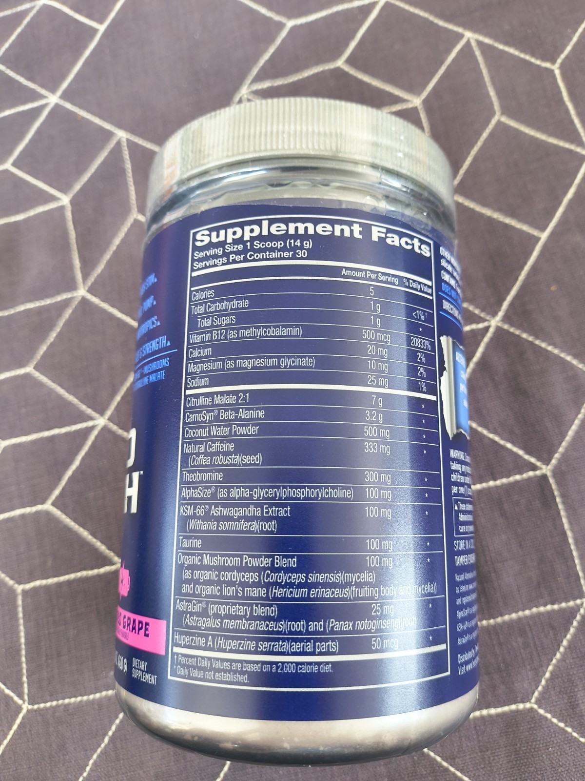 BodyTech Elite Altered Strength Pre-Workout 14.8Oz 30 Serv Charged Grape 6/30/26