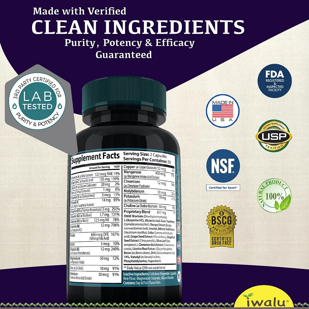 Nootropics | Best Supplement Capsule Pill Men Women FREE SHIP